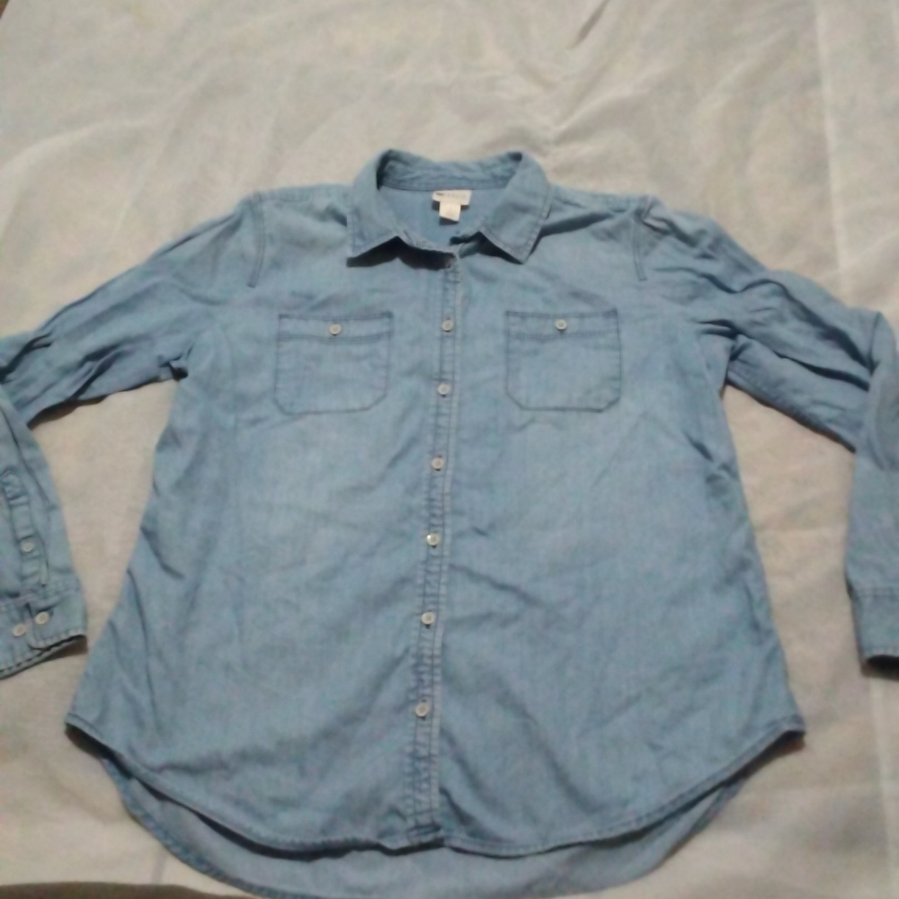 Stylus Denim Long Sleeve Button Up